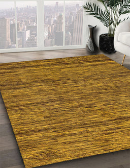 Abstract Saddle Brown Modern Rug in Family Room, abs222