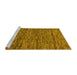 Sideview of Machine Washable Abstract Yellow Modern Rug, wshabs222yw