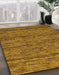 Abstract Saddle Brown Modern Rug in Family Room, abs222