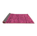 Sideview of Abstract Pink Modern Rug, abs222pnk