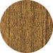 Round Abstract Brown Modern Rug, abs222brn