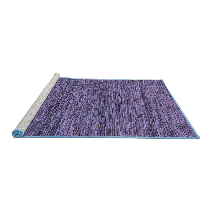 Sideview of Machine Washable Abstract Blue Modern Rug, wshabs222blu