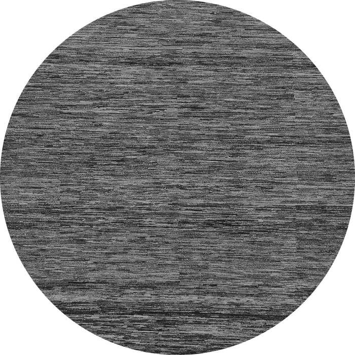 Round Machine Washable Abstract Gray Modern Rug, wshabs222gry