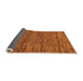 Sideview of Abstract Orange Modern Rug, abs222org