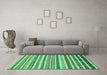 Machine Washable Abstract Turquoise Modern Area Rugs in a Living Room,, wshabs2230turq