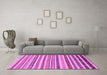 Machine Washable Abstract Purple Modern Area Rugs in a Living Room, wshabs2230pur