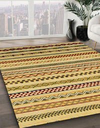 Abstract Light Brown Modern Rug, abs2230