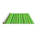 Sideview of Machine Washable Abstract Green Modern Area Rugs, wshabs2230grn