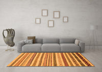 Machine Washable Abstract Orange Modern Rug, wshabs2230org