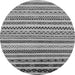 Round Abstract Gray Modern Rug, abs2230gry