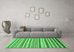 Machine Washable Abstract Emerald Green Modern Area Rugs in a Living Room,, wshabs2230emgrn