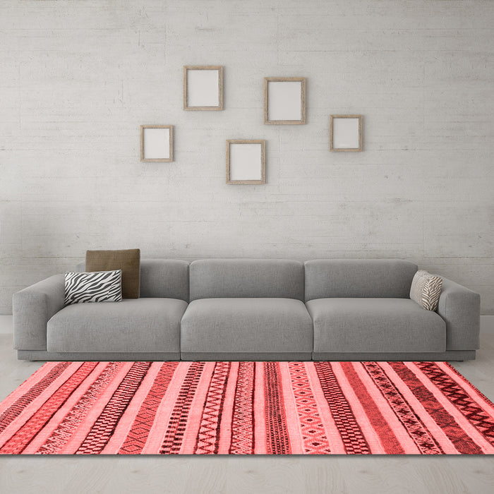 Modern Red Washable Rugs