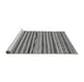 Sideview of Machine Washable Abstract Gray Modern Rug, wshabs2231gry