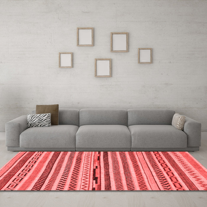 Modern Red Washable Rugs