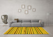 Machine Washable Abstract Yellow Modern Rug in a Living Room, wshabs2231yw