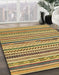 Abstract Light Brown Modern Rug in Family Room, abs2231