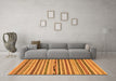 Machine Washable Abstract Orange Modern Area Rugs in a Living Room, wshabs2231org