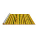 Sideview of Machine Washable Abstract Yellow Modern Rug, wshabs2231yw