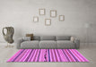 Machine Washable Abstract Purple Modern Area Rugs in a Living Room, wshabs2231pur