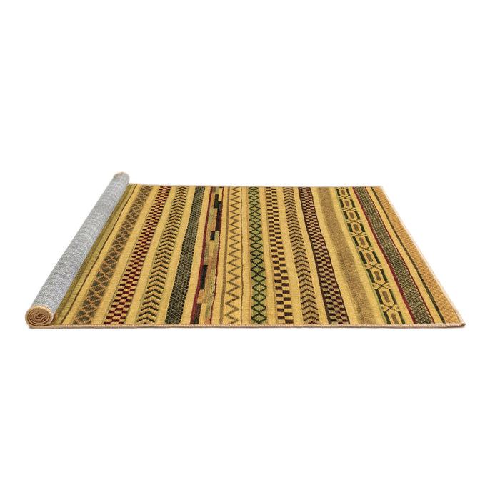 Sideview of Machine Washable Abstract Brown Modern Rug, wshabs2231brn