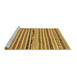 Sideview of Machine Washable Abstract Brown Modern Rug, wshabs2231brn