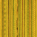 Square Abstract Yellow Modern Rug, abs2231yw