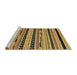 Sideview of Machine Washable Abstract Red Brown Rug, wshabs2232