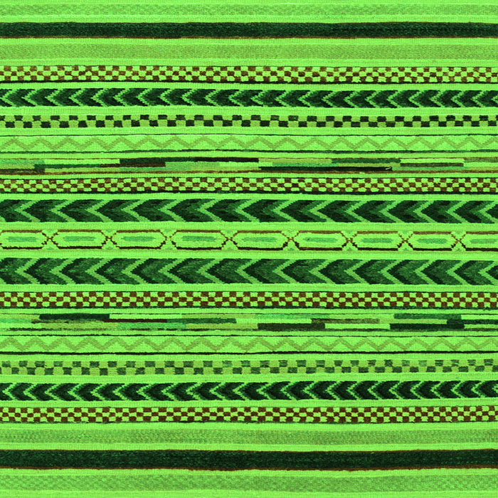 Square Machine Washable Abstract Green Modern Area Rugs, wshabs2232grn
