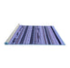 Sideview of Machine Washable Abstract Blue Modern Rug, wshabs2232blu