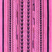 Square Machine Washable Abstract Pink Modern Rug, wshabs2232pnk