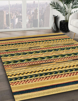 Machine Washable Abstract Red Brown Rug in a Family Room, wshabs2232