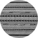 Round Abstract Gray Modern Rug, abs2232gry