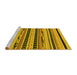 Sideview of Machine Washable Abstract Yellow Modern Rug, wshabs2232yw