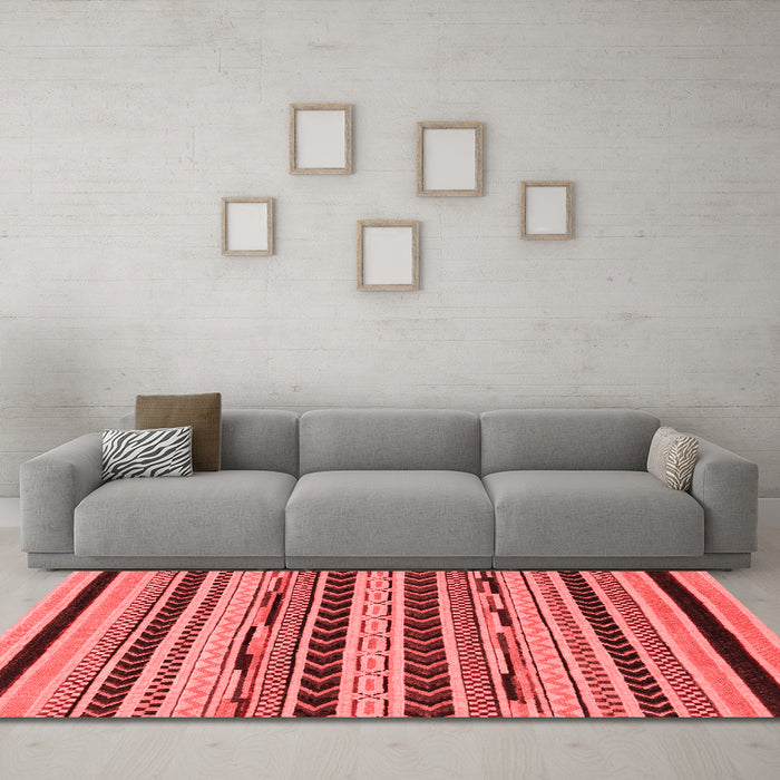 Modern Red Washable Rugs