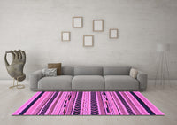 Machine Washable Abstract Purple Modern Rug, wshabs2232pur