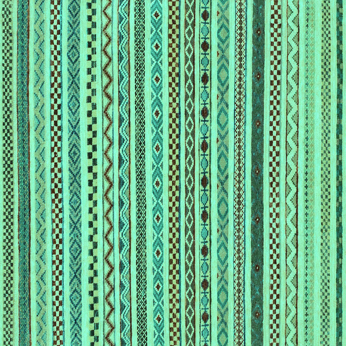 Square Abstract Turquoise Modern Rug, abs2233turq