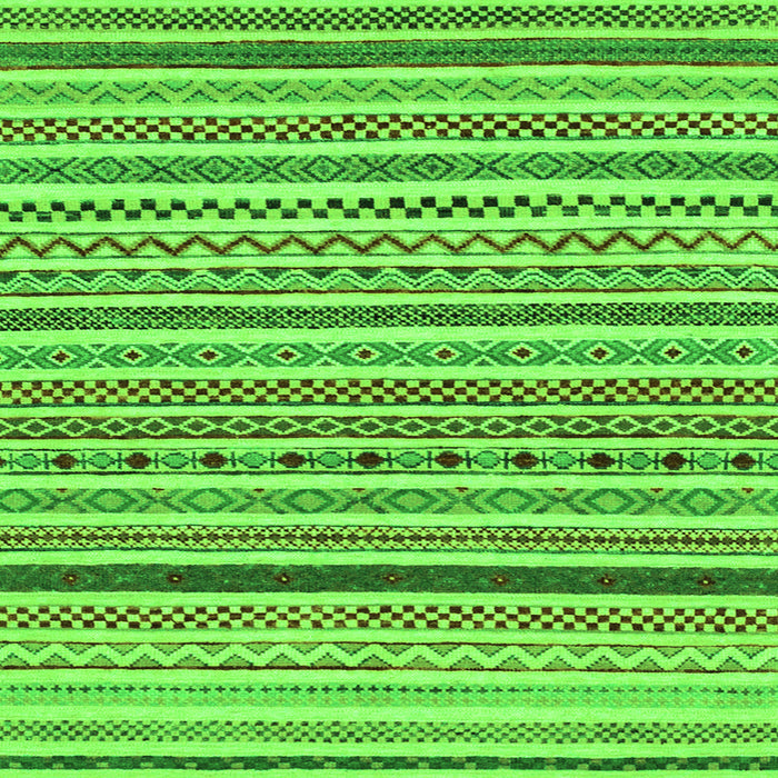Square Machine Washable Abstract Green Modern Area Rugs, wshabs2233grn