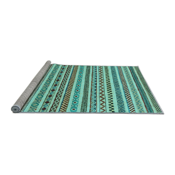 Sideview of Machine Washable Abstract Light Blue Modern Rug, wshabs2233lblu
