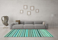 Machine Washable Abstract Light Blue Modern Rug, wshabs2233lblu