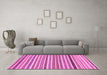 Machine Washable Abstract Pink Modern Rug in a Living Room, wshabs2233pnk