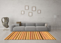 Machine Washable Abstract Orange Modern Rug, wshabs2233org