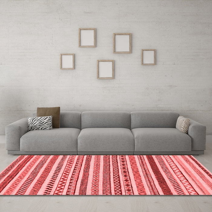 Modern Red Washable Rugs