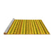 Sideview of Machine Washable Abstract Yellow Modern Rug, wshabs2233yw