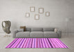 Machine Washable Abstract Purple Modern Area Rugs in a Living Room, wshabs2233pur