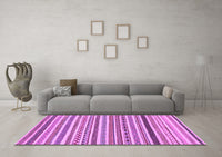 Machine Washable Abstract Purple Modern Rug, wshabs2233pur