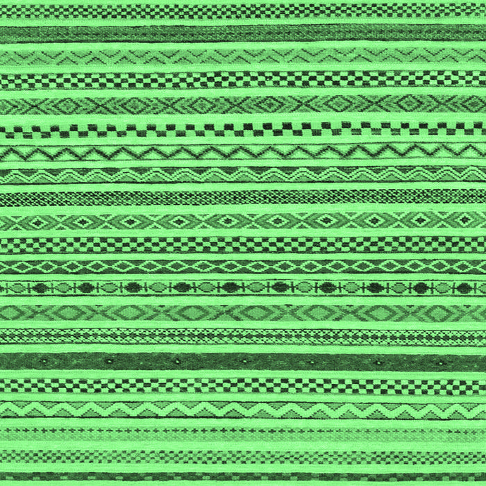 Square Machine Washable Abstract Emerald Green Modern Area Rugs, wshabs2233emgrn