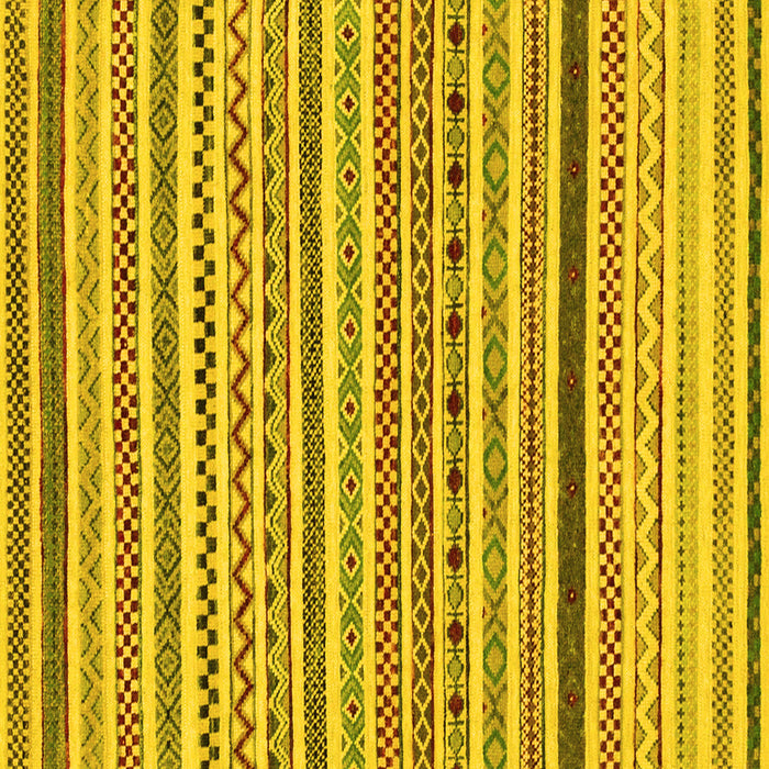 Square Abstract Yellow Modern Rug, abs2233yw