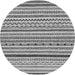 Round Machine Washable Abstract Gray Modern Rug, wshabs2233gry