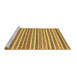 Sideview of Machine Washable Abstract Brown Modern Rug, wshabs2233brn