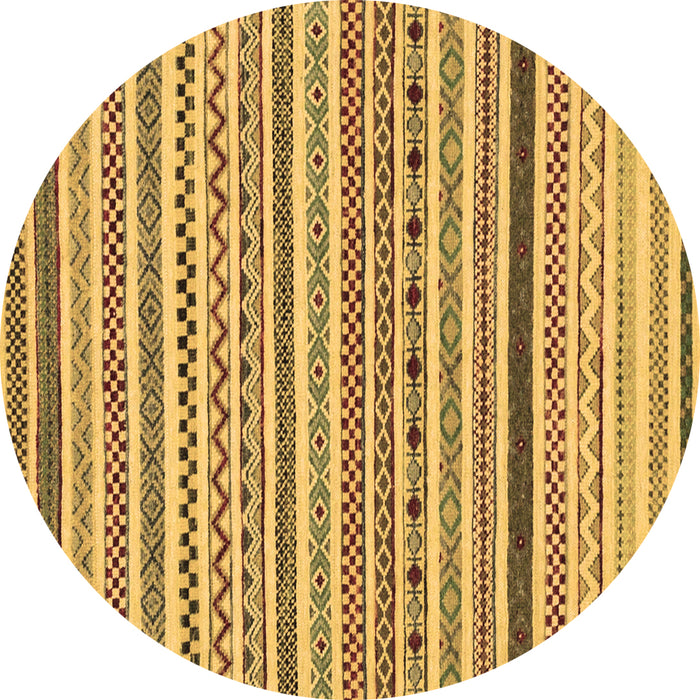 Round Abstract Brown Modern Rug, abs2233brn